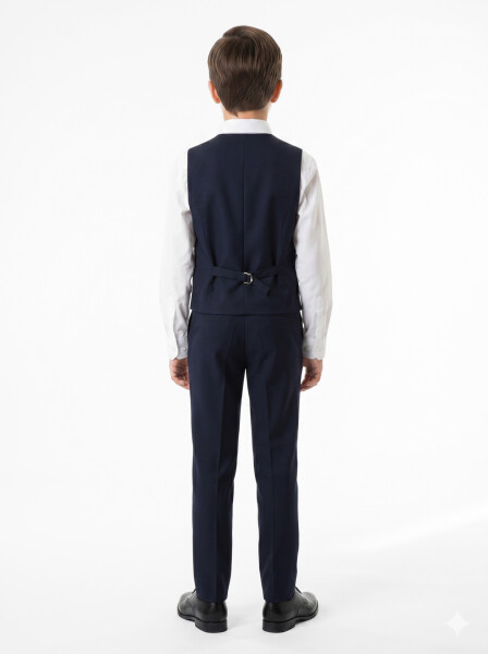 Erkek Çocuk 4'lu Takım Elbise 11-14 Yaş 4167 Lacivert - 5