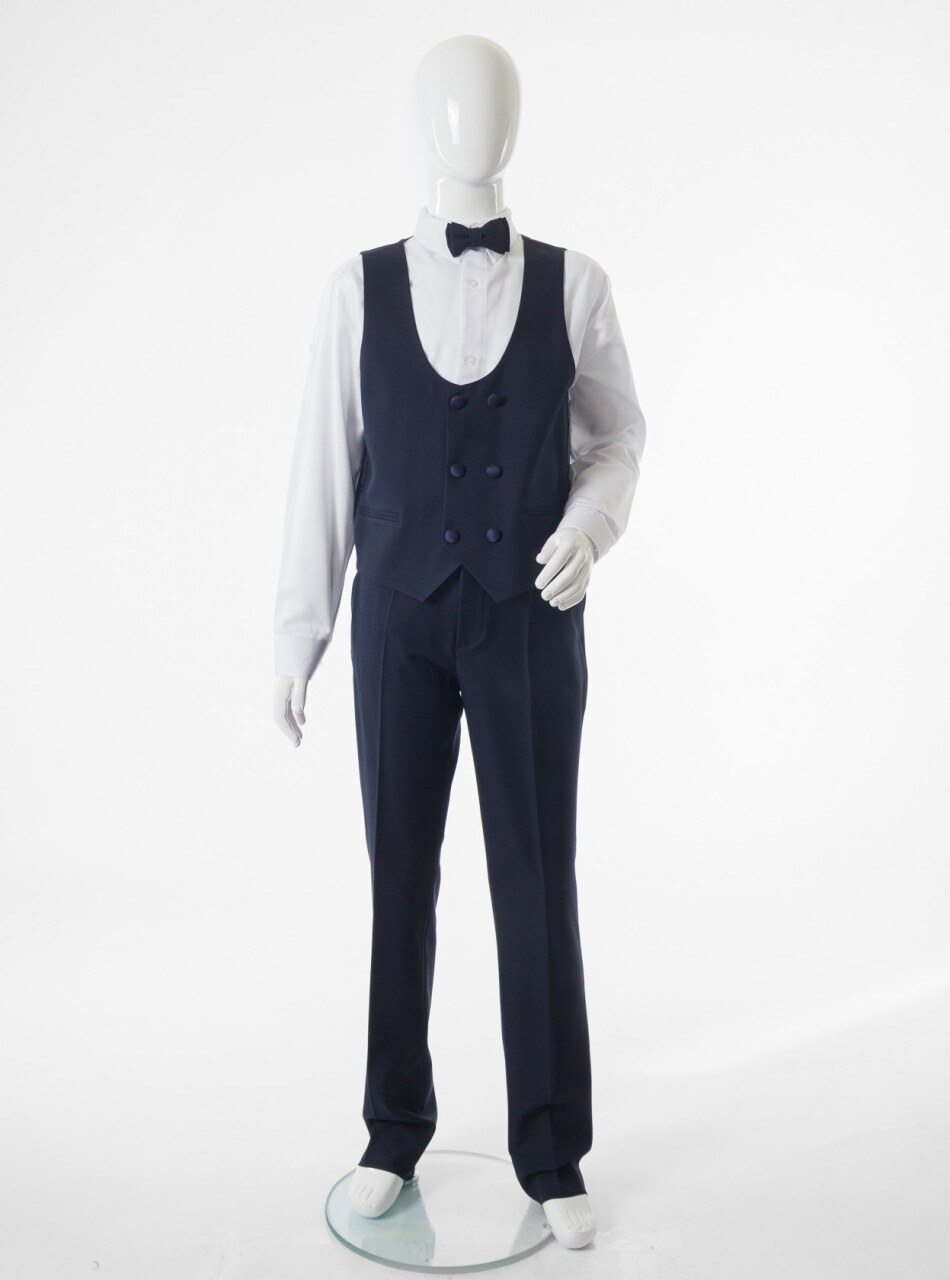 Erkek Çocuk 4'lu Takım Elbise 11-14 Yaş 4167 Lacivert - 10