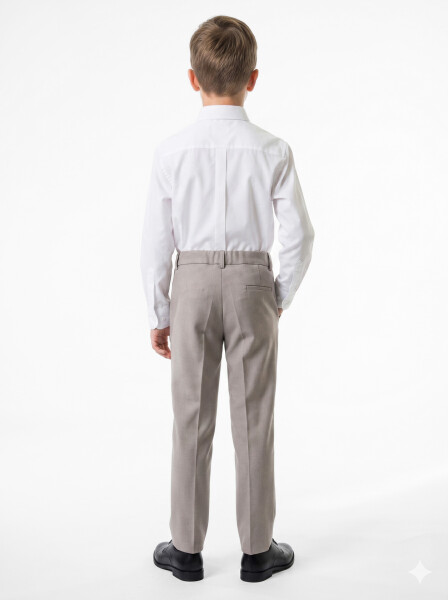 Erkek Çocuk Papiyonlu 4'lü Takım Elbise 7-10 Yaş 4166 Vizon - 11