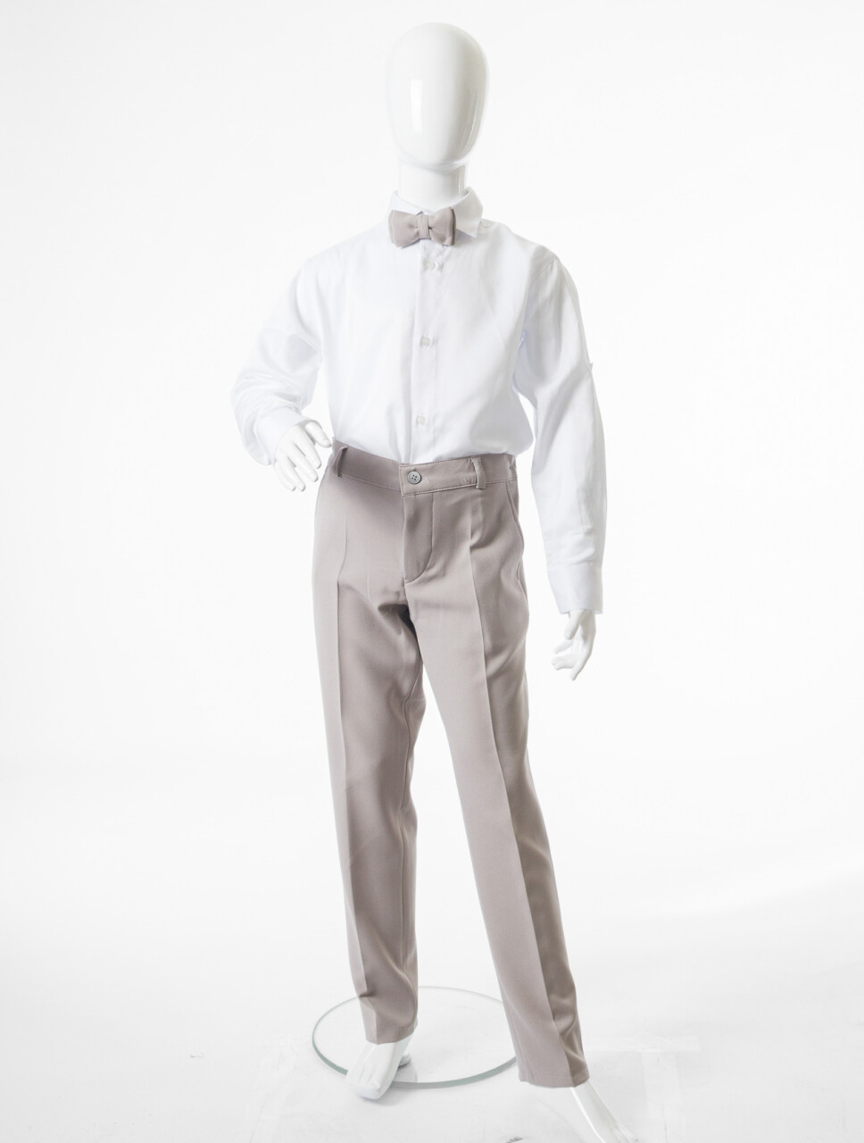 Erkek Çocuk Papiyonlu 4'lü Takım Elbise 7-10 Yaş 4166 Vizon - 10