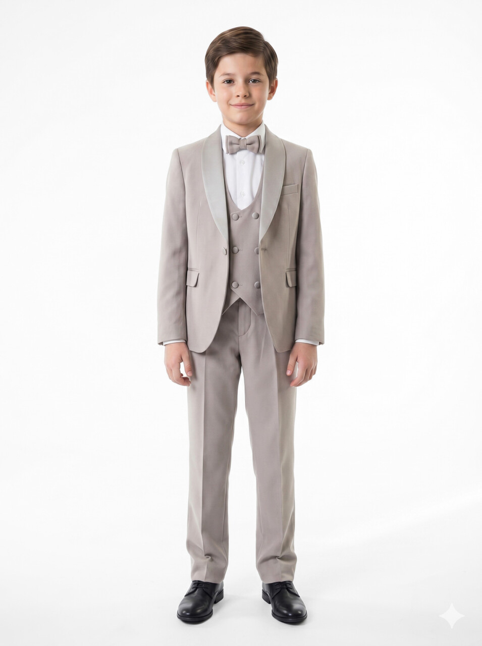 Erkek Çocuk 4'lu Takım Elbise 11-14 Yaş 4167 Vizon - 1