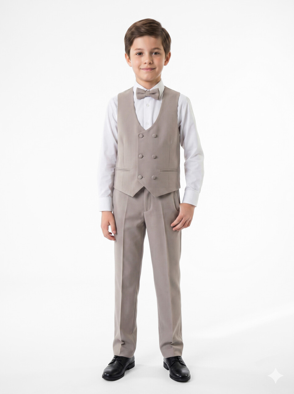 Erkek Çocuk 4'lu Takım Elbise 11-14 Yaş 4167 Vizon - 4