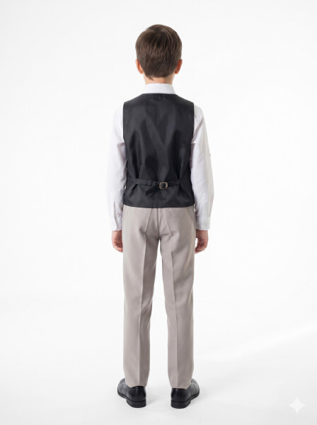 Erkek Çocuk 4'lu Takım Elbise 11-14 Yaş 4167 Vizon - 5