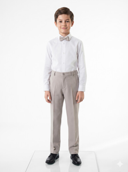 Erkek Çocuk 4'lu Takım Elbise 11-14 Yaş 4167 Vizon - 6