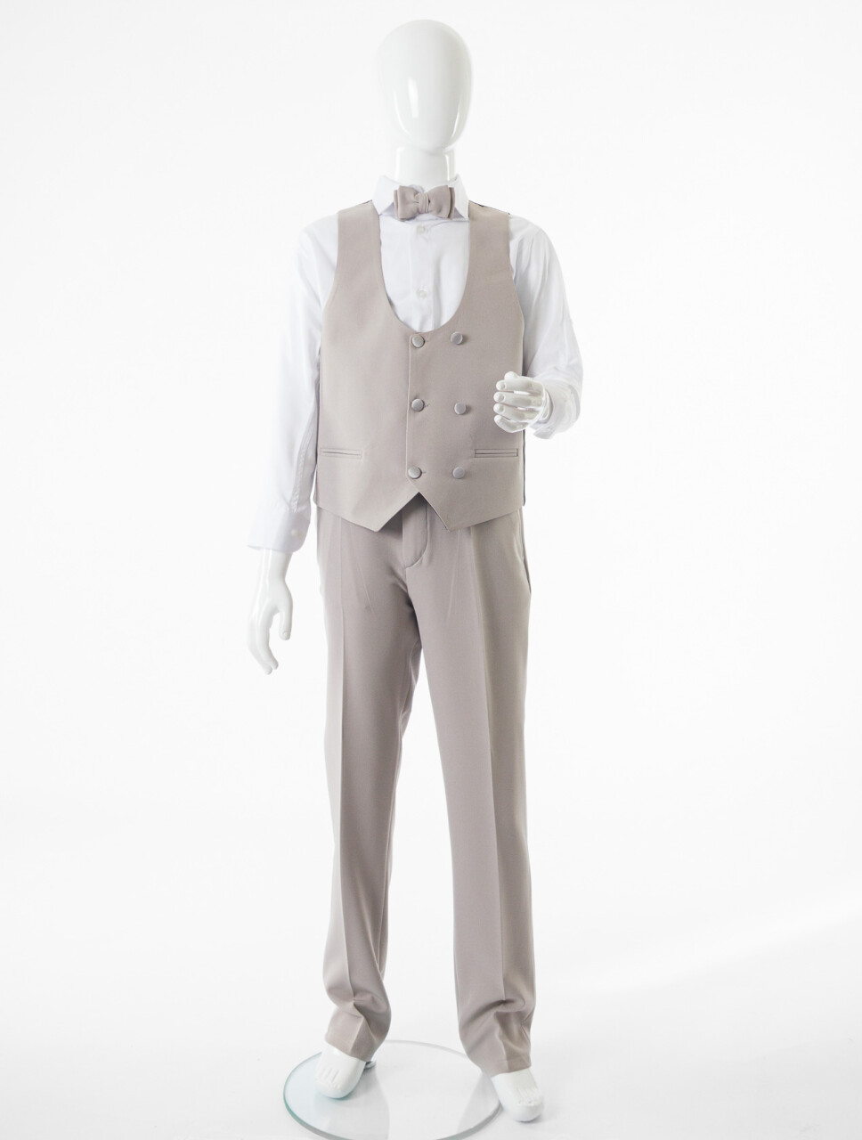 Erkek Çocuk 4'lu Takım Elbise 11-14 Yaş 4167 Vizon - 10