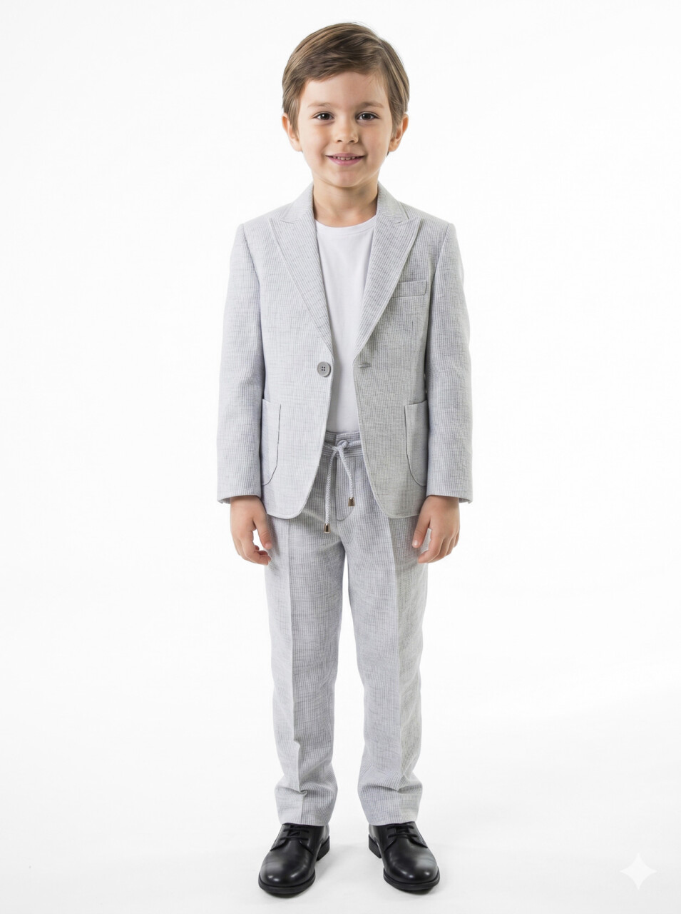 Erkek Çocuk 3'lü Takım Elbise 3-6 Yaş 4162 Gri - 1