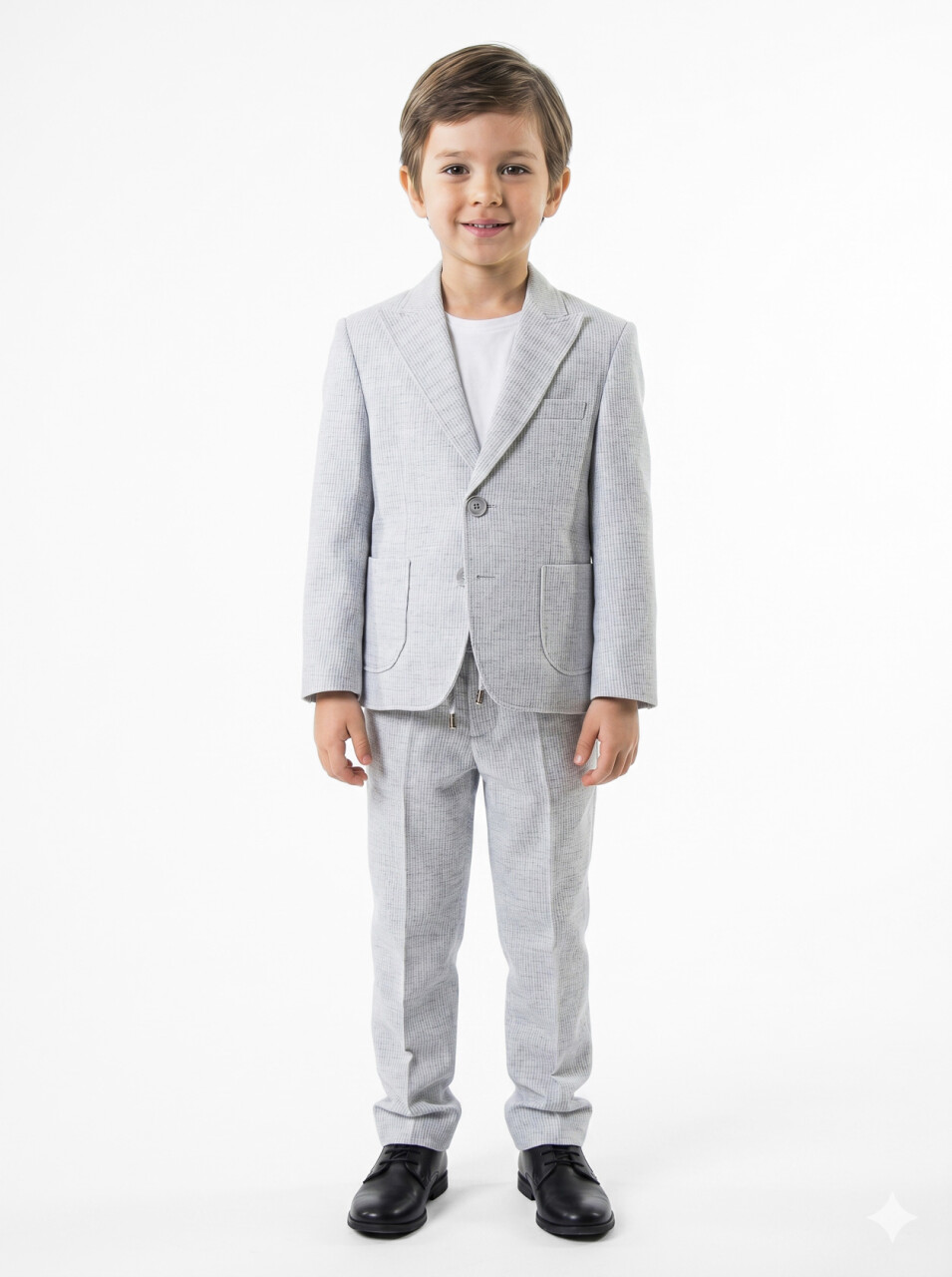 Erkek Çocuk 3'lü Takım Elbise 3-6 Yaş 4162 Gri - 3