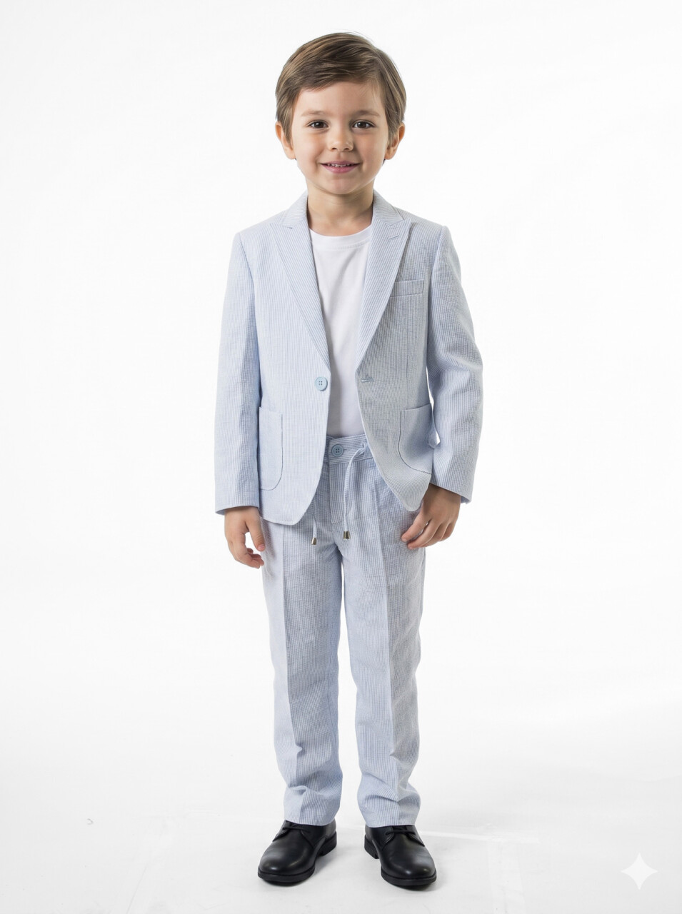 Erkek Çocuk 3'lü Takım Elbise 3-6 Yaş 4162 Açik Mavi - 1