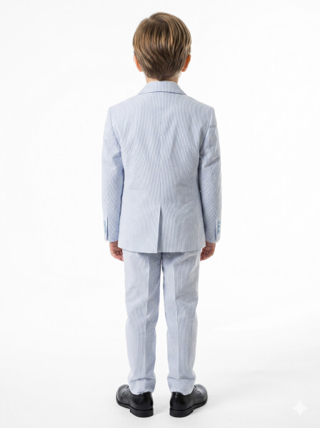 Erkek Çocuk 3'lü Takım Elbise 3-6 Yaş 4162 Açik Mavi - 2