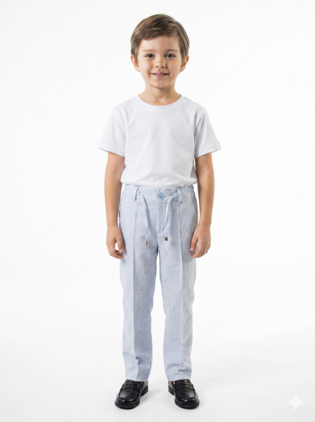 Erkek Çocuk 3'lü Takım Elbise 3-6 Yaş 4162 Açik Mavi - 3