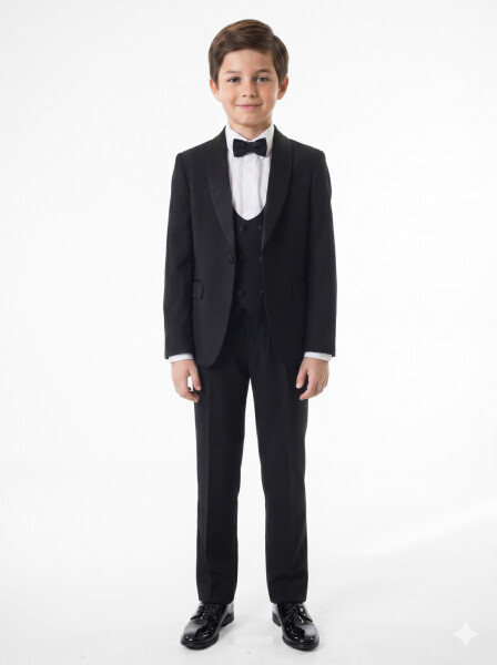 Erkek Çocuk 4'lu Takım Elbise 11-14 Yaş 4167 Siyah - Marli Kids