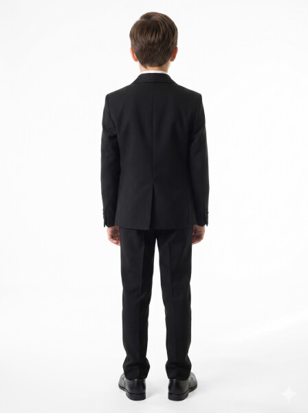 Erkek Çocuk 4'lu Takım Elbise 11-14 Yaş 4167 Siyah - 3