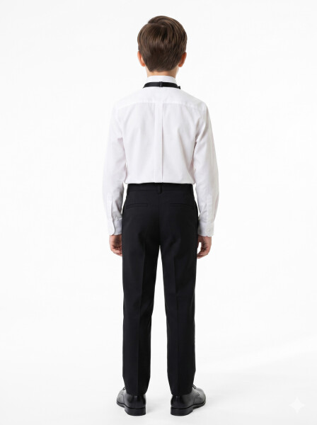 Erkek Çocuk 4'lu Takım Elbise 11-14 Yaş 4167 Siyah - 7