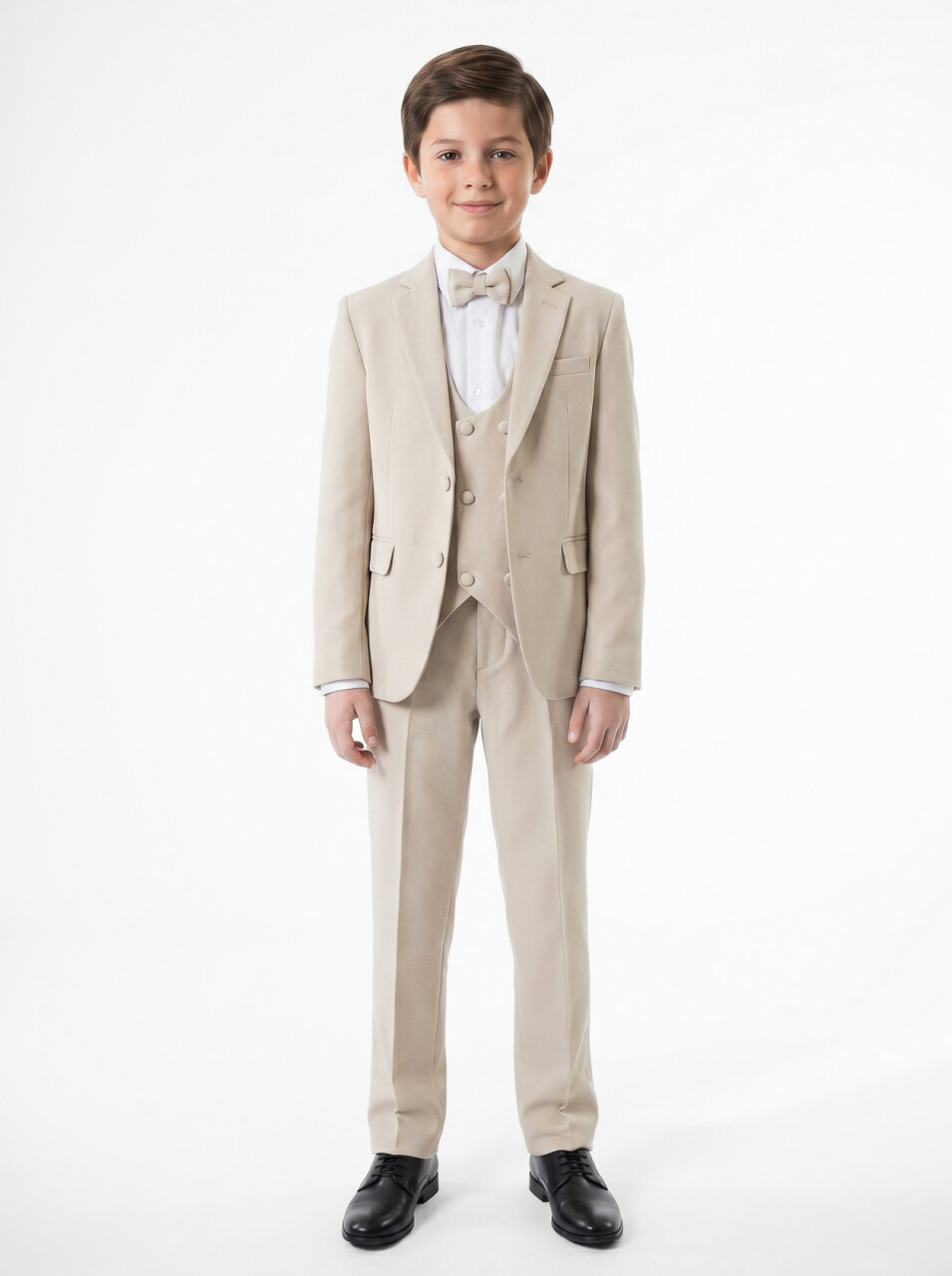 Erkek Çocuk 4'lu Takım Elbise 11-14 Yaş 4167 Bej - 1