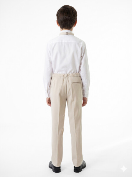 Erkek Çocuk 4'lu Takım Elbise 11-14 Yaş 4167 Bej - 7