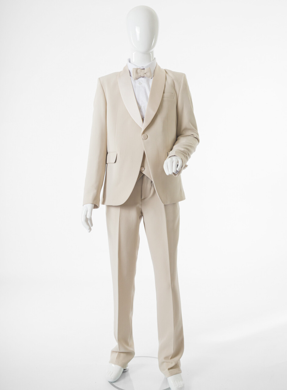 Erkek Çocuk 4'lu Takım Elbise 11-14 Yaş 4167 Bej - 8