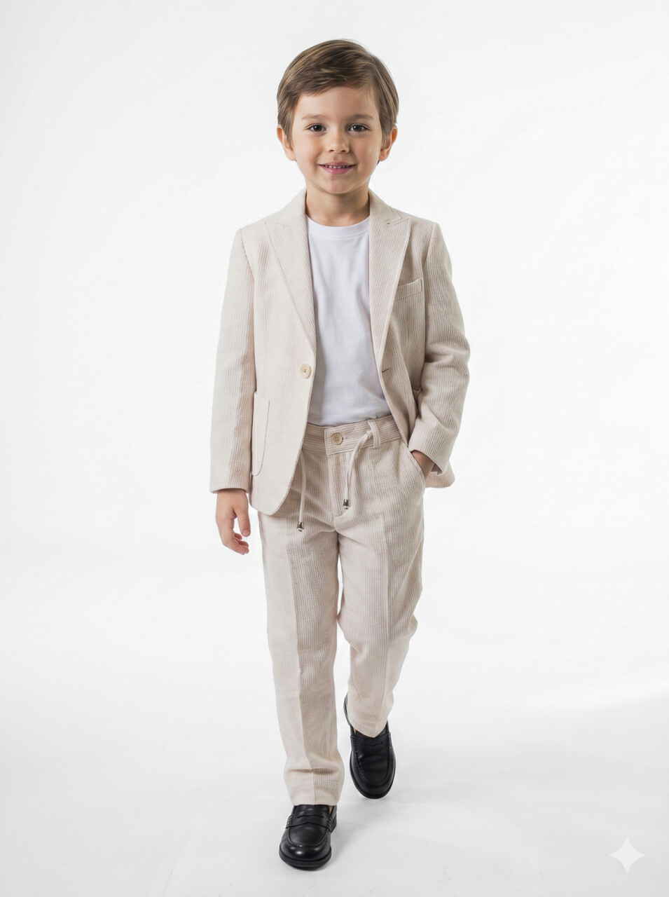 Erkek Çocuk 3'lü Takım Elbise 3-6 Yaş 4162 Bej - 1