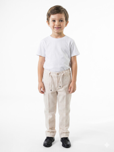 Erkek Çocuk 3'lü Takım Elbise 3-6 Yaş 4162 Bej - 3