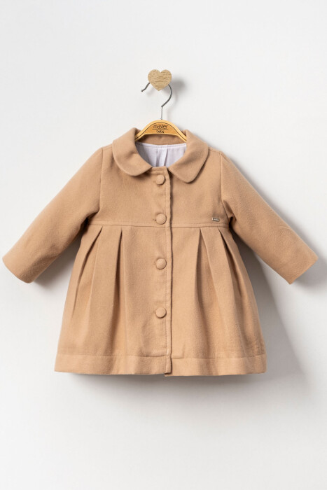 Kız Çocuk Elbise 6-36 Ay 2940 Camel - 1