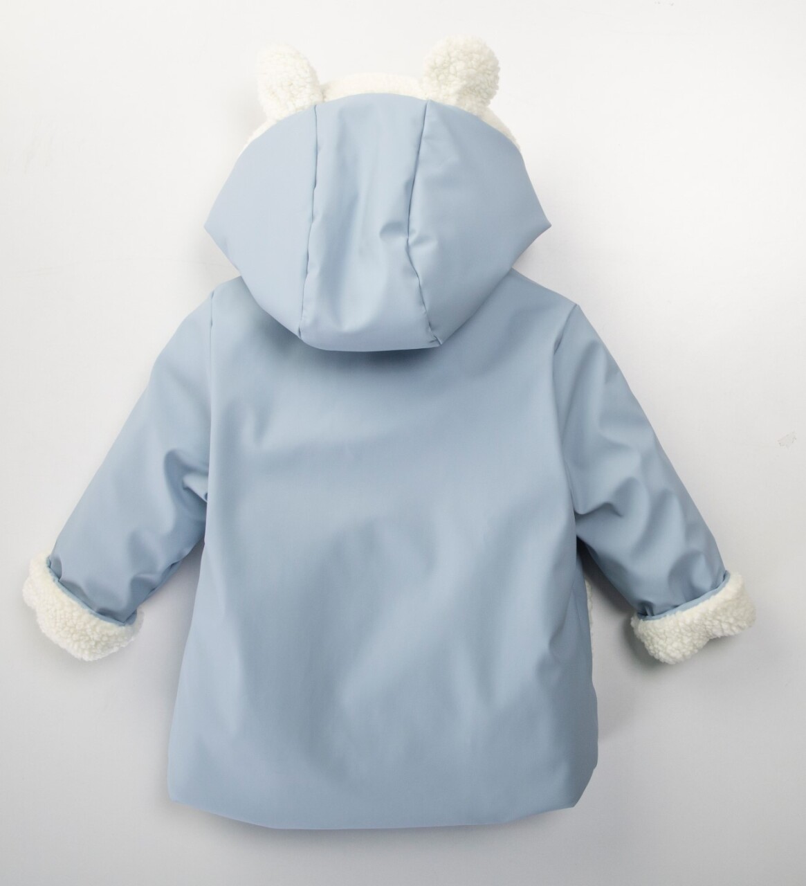 İçi Polarlı Su Ve Rüzgar Geçirmez Kapüşonlu Deri Şişme Erkek Çocuk Mont 2-6 Yaş 51407 Mavi - 2