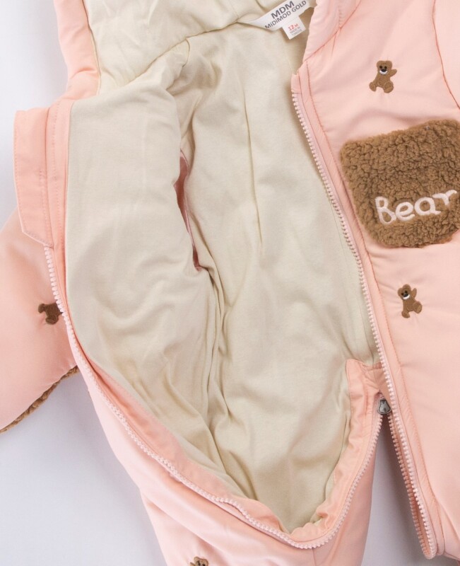 بدلة فضاء للبنات مع بطانة من الصوف وغطاء للرأس مقاوم للماء والرياح، من 9 إلى 24 شهرًا 50115 - 6