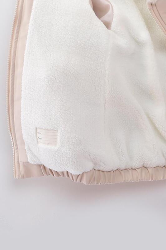 İçi Polarlı Su Ve Rüzgar Geçirmez Kapüşonlu Şişme Erkek Çocuk Mont 2-6 Yaş 51398 Bej - 4