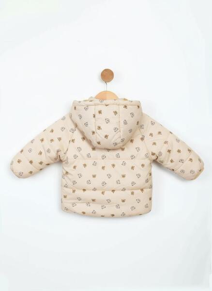İçi Polarlı Su Ve Rüzgar Geçirmez Kapüşonlu Şişme Erkek Çocuk Mont 2-6 Yaş 51430 Ekru - 2