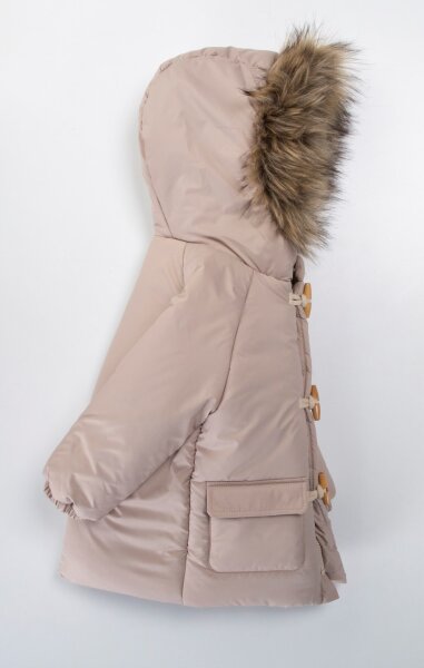 İçi Polarlı Su Ve Rüzgar Geçirmez Kapüşonlu Şişme Erkek Çocuk Mont 2-6 Yaş 51360 Bej - 3