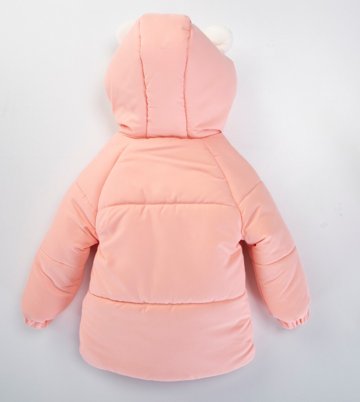 Su Ve Rüzgar Geçiemez Kapüşonlu Şişme Peluş Kışlık Kız Çocuk Mont 2-6 Yaş 50327 Pembe - 2