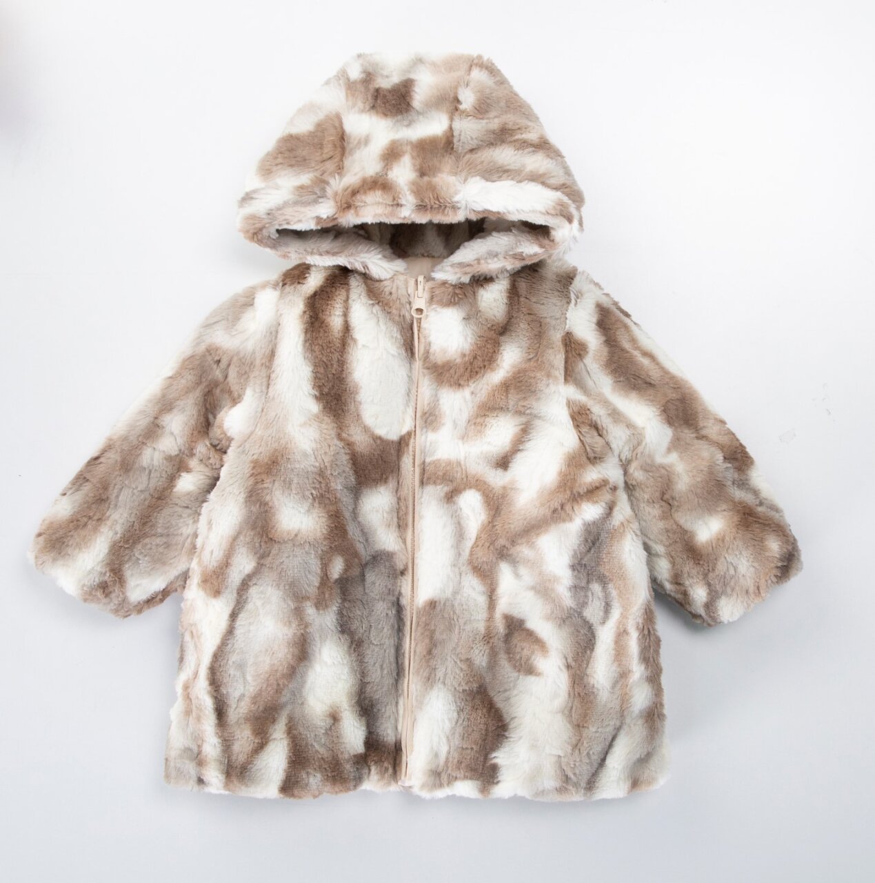 Çift Taraflı İçi Polarlı Rüzgar Geçirmez Kapüşonlu Şişme Kız Çocuk Mont 2-6 Yaş 50315 Pembe - 6