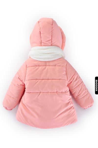 Su Ve Rüzgar Geçiemez Kapüşonlu Şişme Peluş Kışlık Kız Çocuk Mont 2-6 Yaş 50328 Pembe - 3