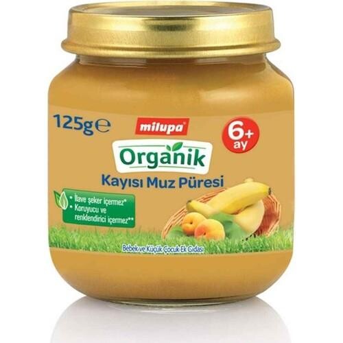 Milupa Organik Kayısı Muz Püresi Kavanoz Maması 125 Gr - Milupa