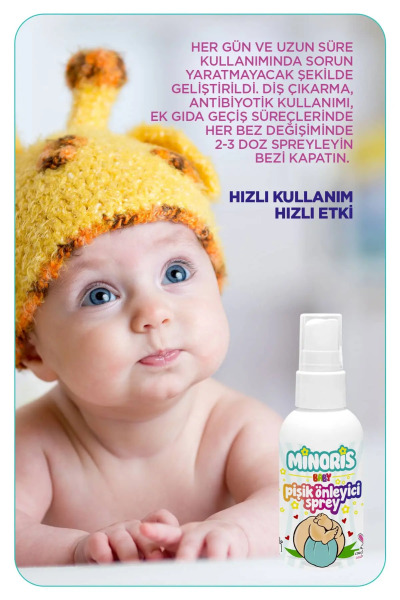 Minoris Baby Organik Pişik Önleyici Sprey 100 ml - 3