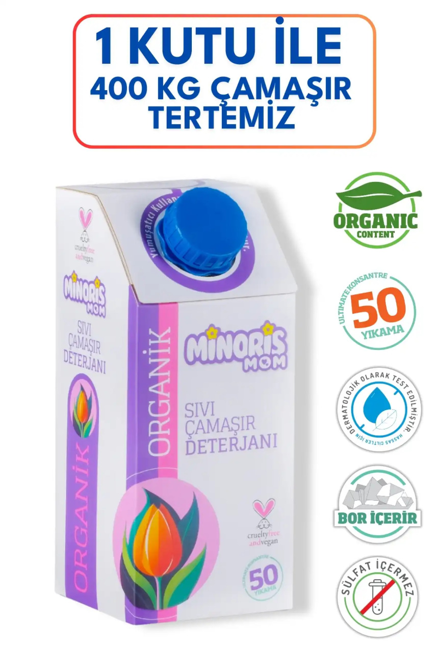 Minoris MOM Organik Sıvı Çamaşır Deterjanı 1 Lt 50 Yıkama - 1