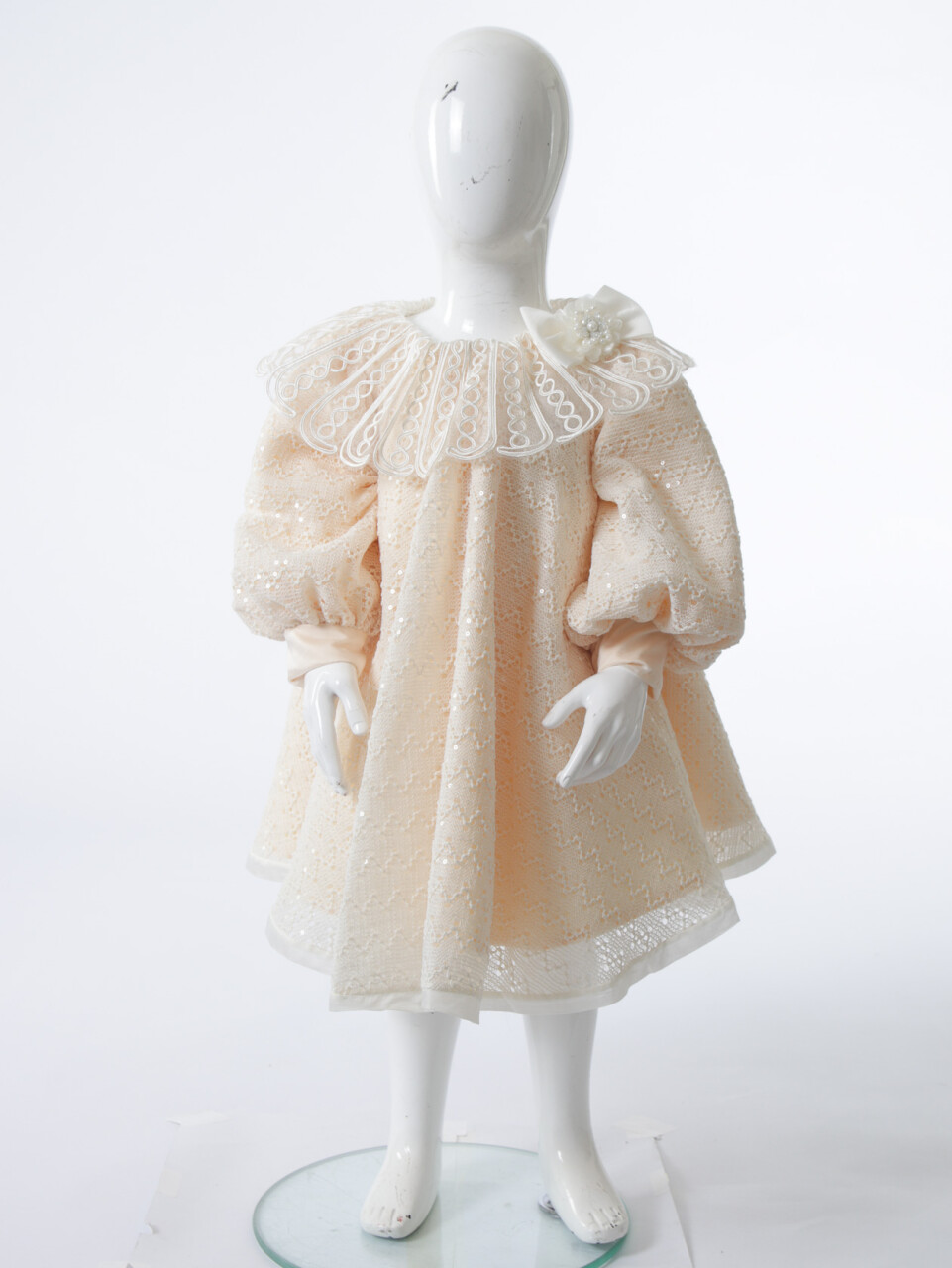 Kız Çocuk Elbise 6-36 Ay 6001 Ekru - 4