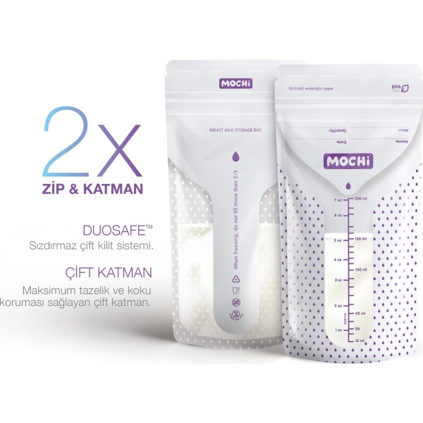 Mochi Anne Sütü Saklama Poşeti 50 Adet - 4