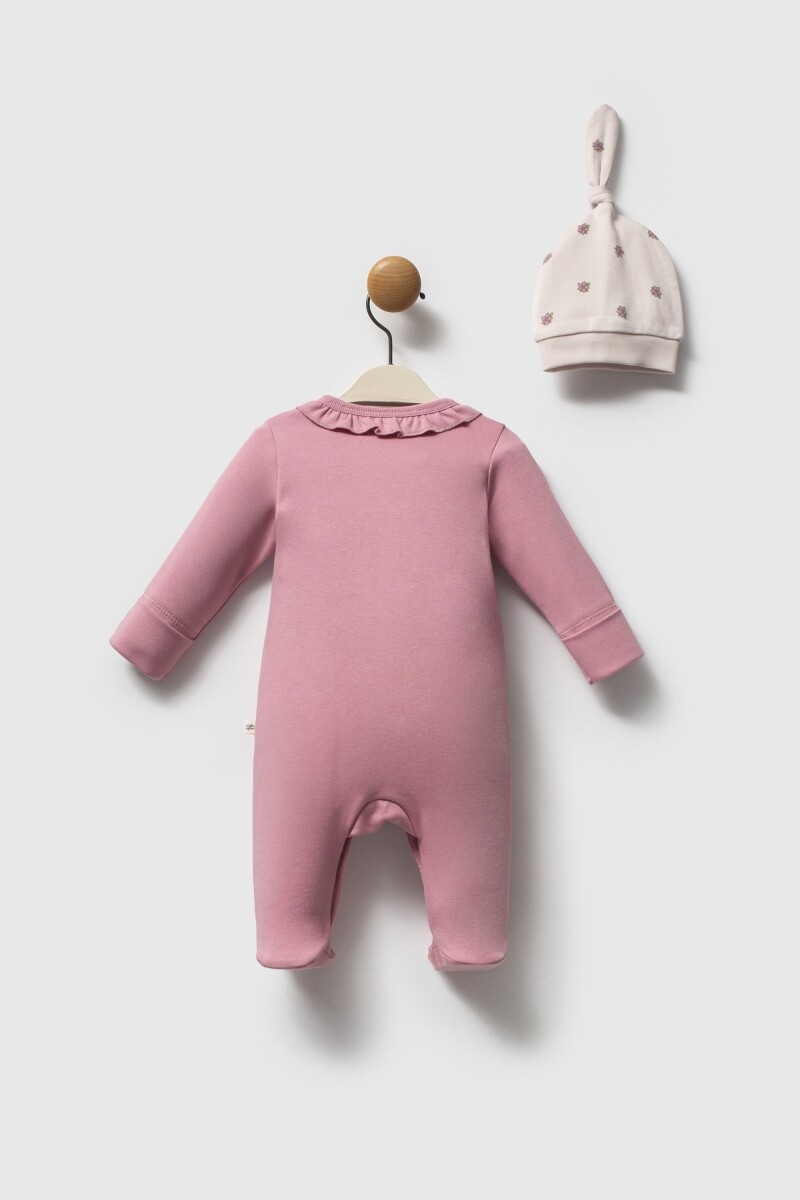 Moi Noi Flowers Şapkalı Tulum MNB1262 Mürdüm - 2