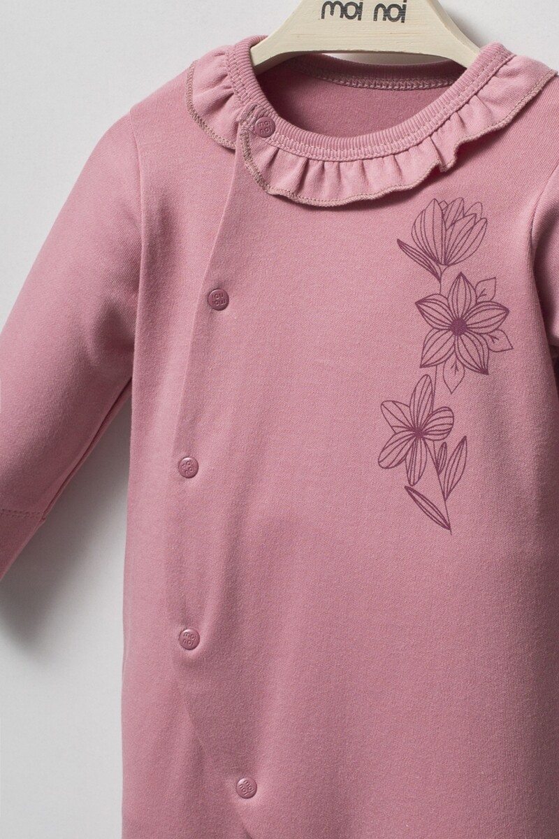 Moi Noi Flowers Şapkalı Tulum MNB1262 Mürdüm - 3