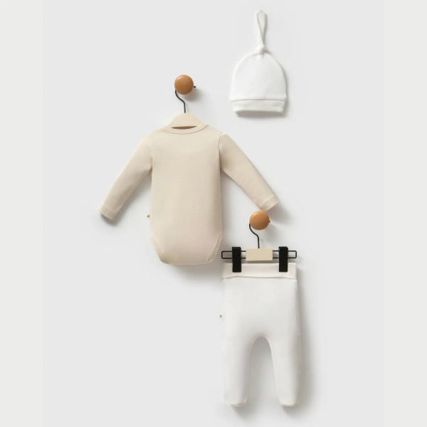 Moi Noi Kokina Şapka Body Pantolon Takım MNB5333 Bej - 2