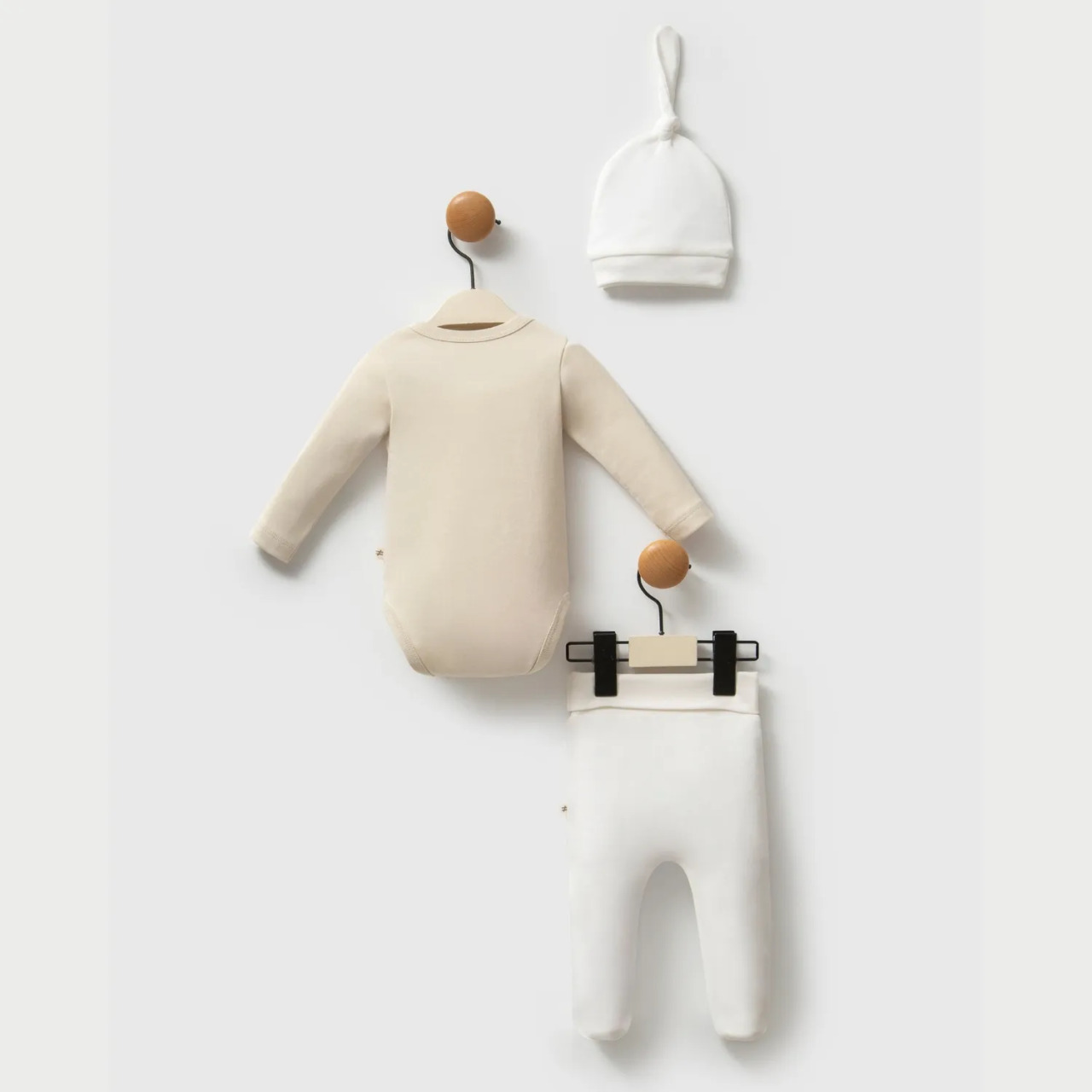 Moi Noi Kokina Şapka Body Pantolon Takım MNB5333 Bej - 2