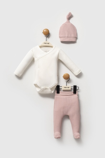 Moi Noi Şapkalı Badi Pantolon Takım MNB5345 Mürdüm - 2