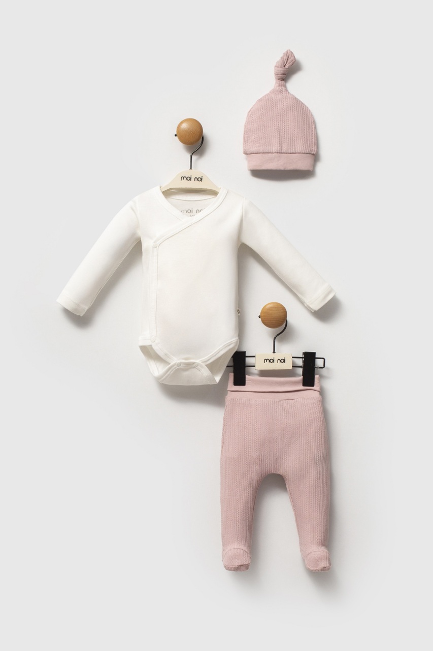 Moi Noi Şapkalı Badi Pantolon Takım MNB5345 Mürdüm - 2