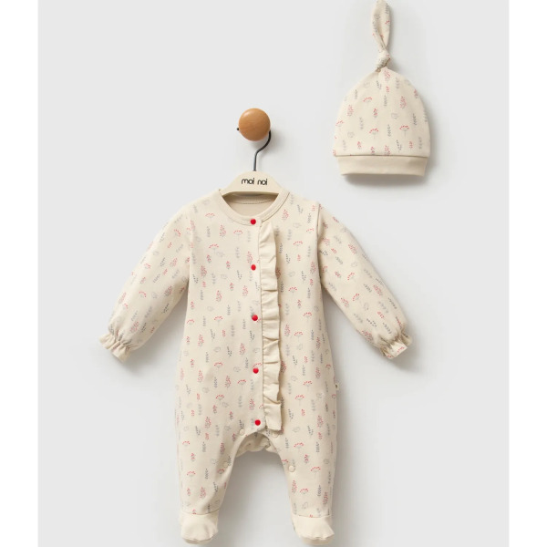 طقم قبعة بدلة قطعة واحدة من Moi Noi Kokina MNB3031 بيج - 2