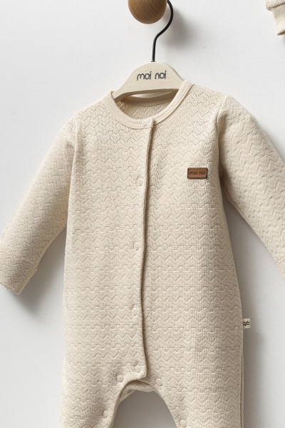 Moi Noi Şapkalı Tulum MNB1249 Bej - Moi Noi