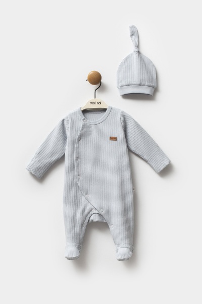 Moi Noi Galaxy Şapkalı Tulum MNB1244 Gri - Moi Noi