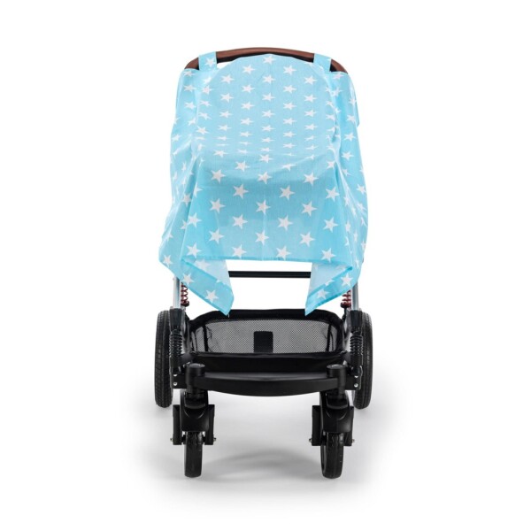 Moje Poplin Puset Bebek Arabası Örtüsü Mavi Yıldız - Moje