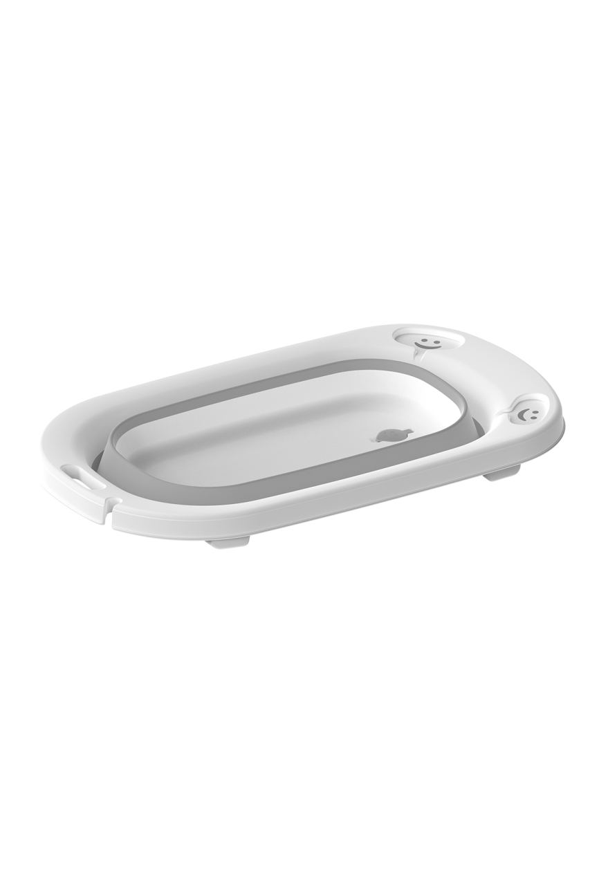 طقم حوض استحمام قابل للطي من موجي، رمادي - 4