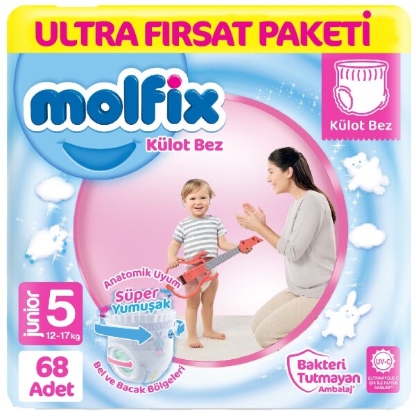 Molfix Külot Bez Ultra Fırsat Paketi 5 Beden 12-17 Kg 68 Adet - Molfix