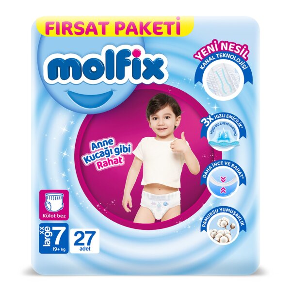 Molfix Külot Bez Fırsat Paketi 7 Beden 19+ Kg 27 Adet - Molfix
