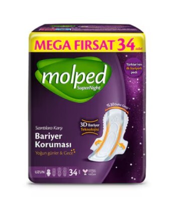 Molped SüperNight Uzun Ped Mega 34 Adet - 1